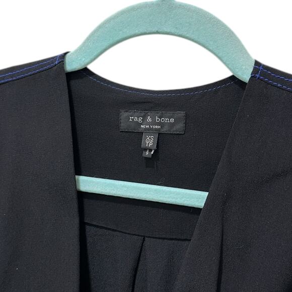 Rag & Bone Shields Silk Twill V-Neck Draped
Blouse - Picture 3 of 7